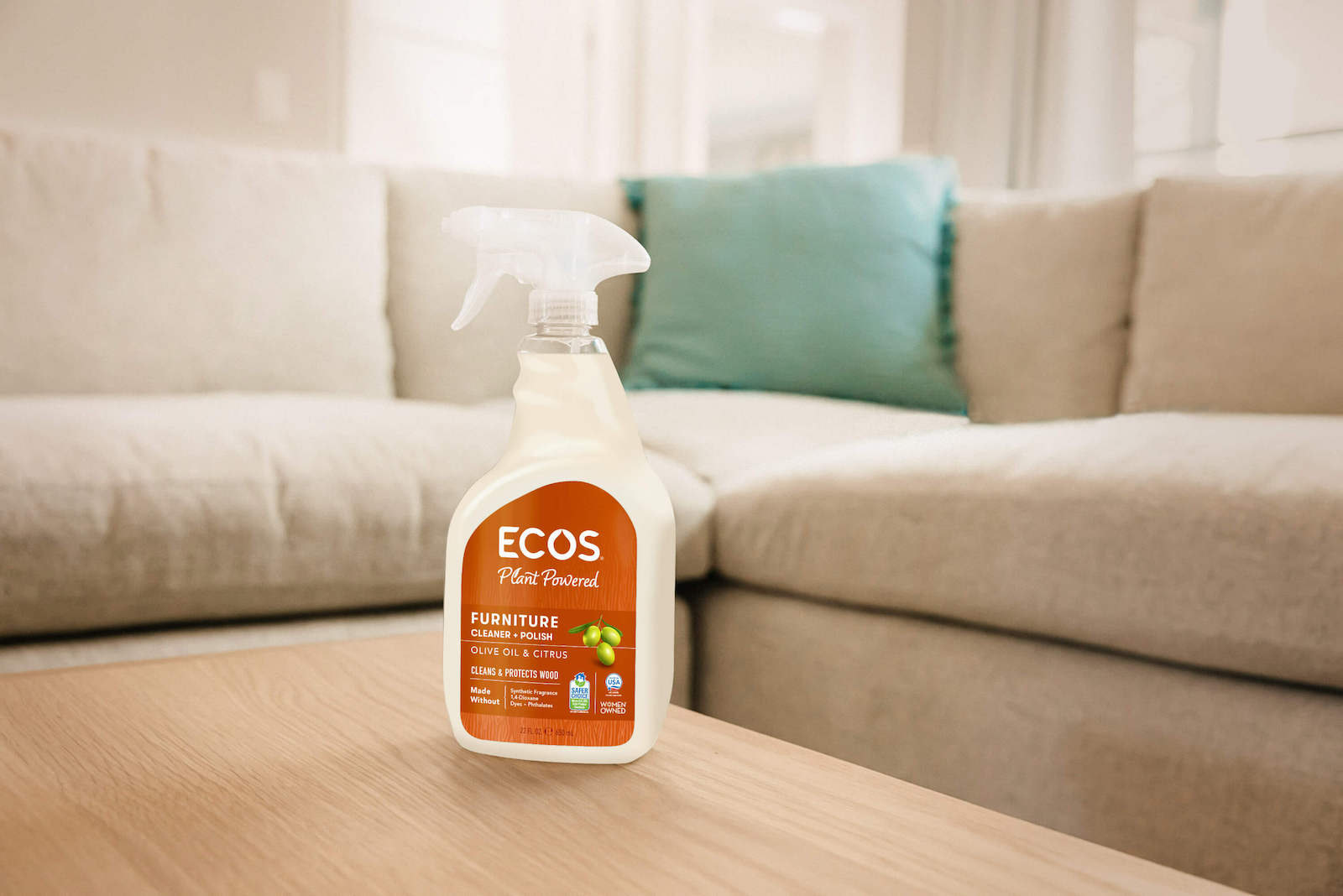 Furniture Polish on Wood Table