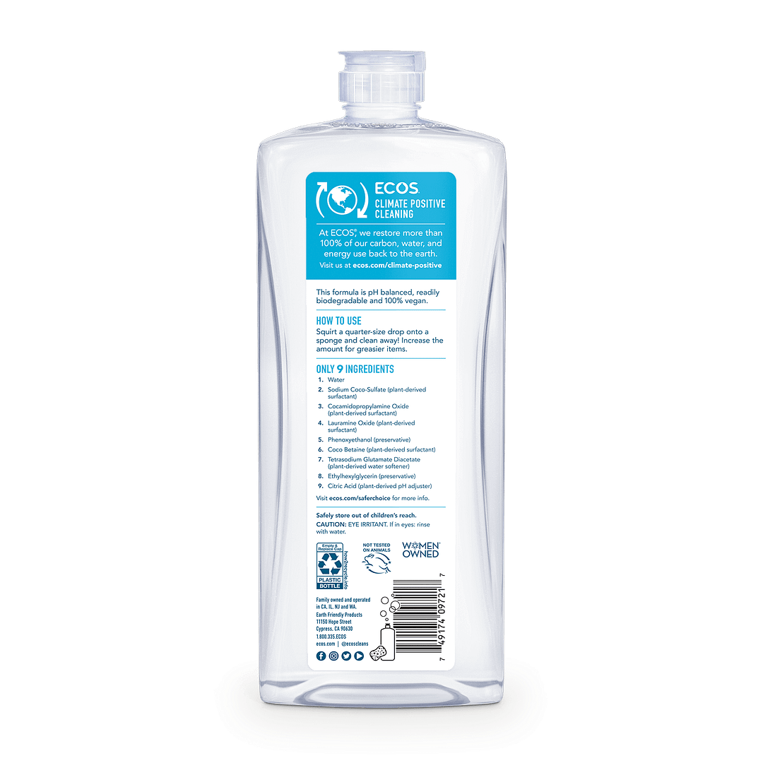 ECOS Dish Soap Free & Clear Back